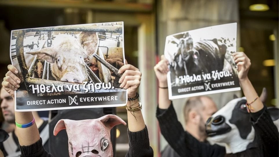 Φιλόζωοι ακτιβιστές έκαναν «ντου» στην Βαρβάκειο (εικόνες)